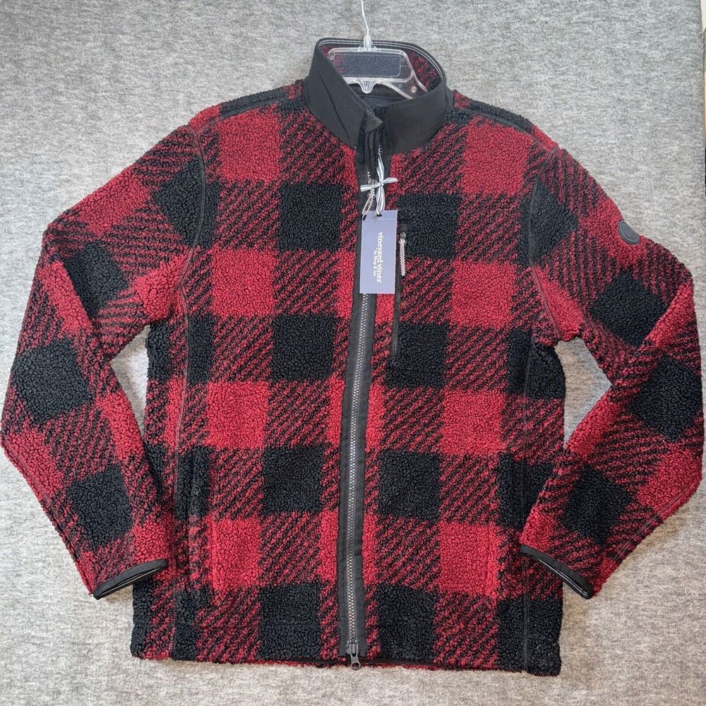 Vineyard Vines Red and Black Plaid Jacket